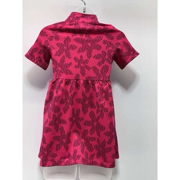 Nike Sportswear Girls Printed Pink Flowers Short-Sleeve Dress Size XS 6-7 - Picture 2 of 5